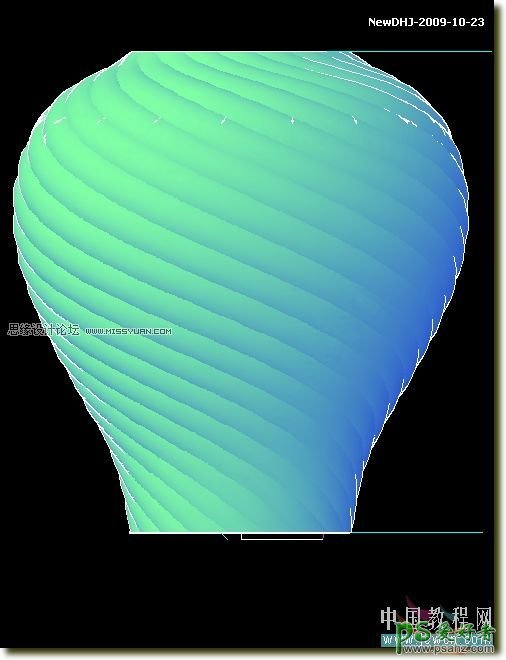 AutoCAD三维建模实例教程：学习制作一个漂亮的陶罐，螺旋体的制