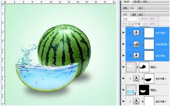PS奇幻合成教程：创意打造一个逼真的西瓜鱼缸，视觉感更加清凉。