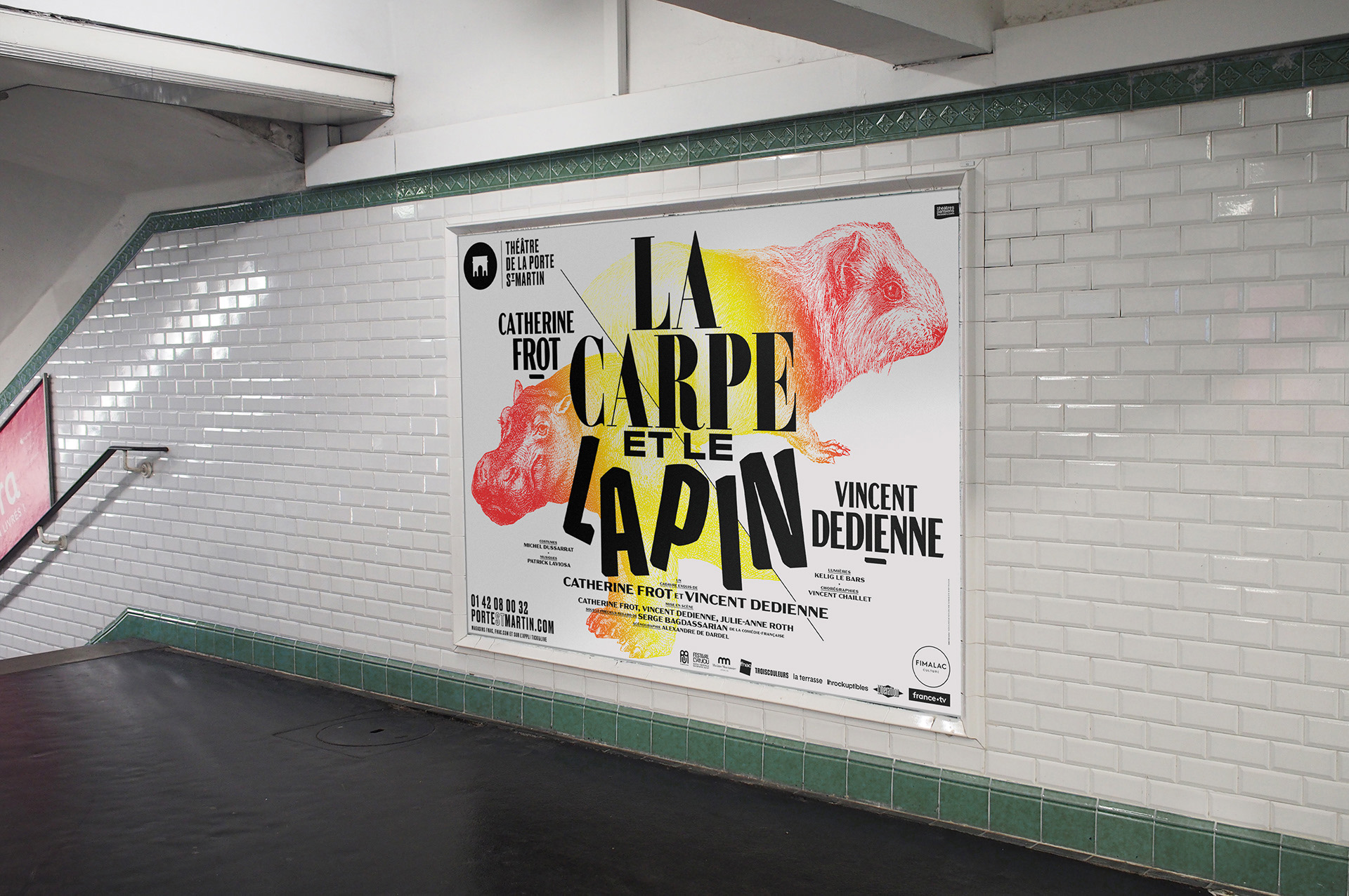 抽象大气的剧院海报设计,巴黎圣马丁剧院宣传海报设计欣赏。
