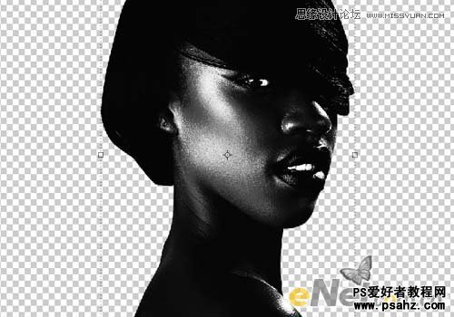 photoshop设计抽象发光的金属质感美女头像效果图教程