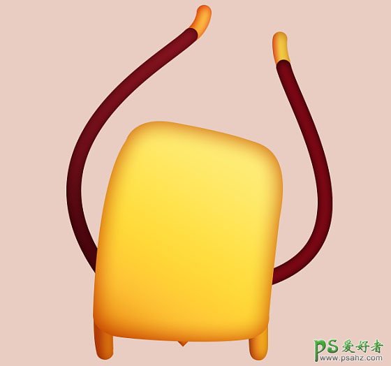 PS鼠绘一只可爱的黄色小蜜蜂玩隅图，身穿毛衣的可爱小蜜蜂失量图