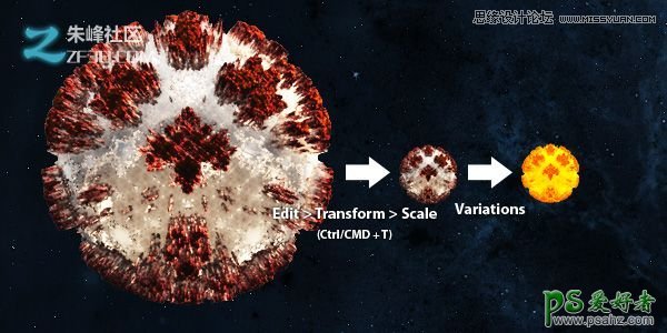 3Dmax制作壮观的宇宙三维空间爆炸效果图，宇宙黑洞恐怖空间图片