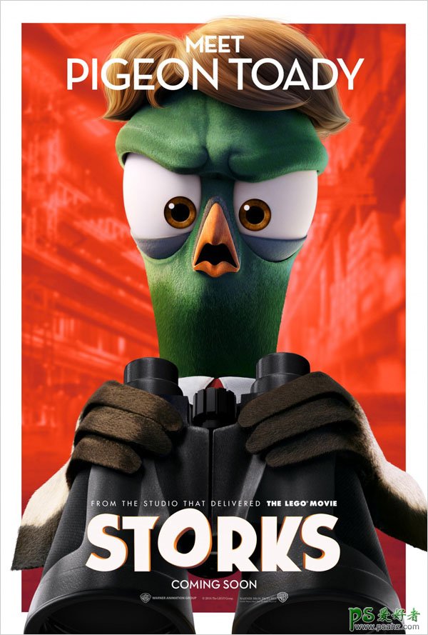 国外卡通动画电影《逗鸟外传Storks》创意宣传海报设计作品欣赏