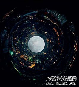 photoshop滤镜特效制作夜空下神奇的星球场景图片