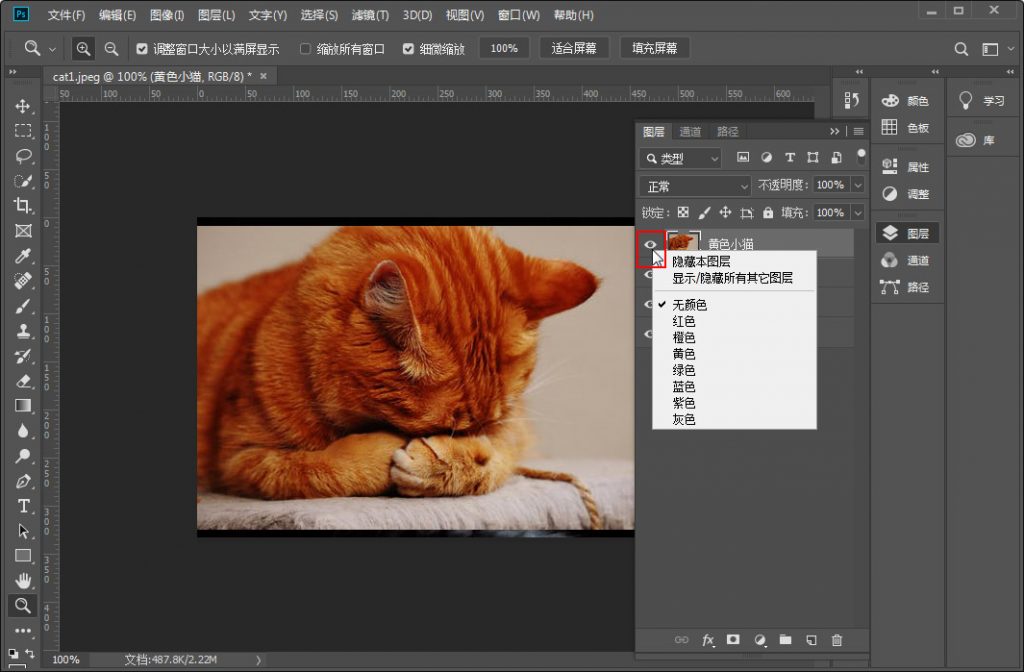 Photoshop技巧教程：教新手学习修改图层的操作技巧，名称和颜色