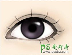PS鼠绘教程：手绘漂亮的卡通人物眼睛失量素材图片