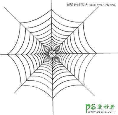 Flash基础教程：学习手工绘制一例漂亮逼真的蜘蛛网效果图。