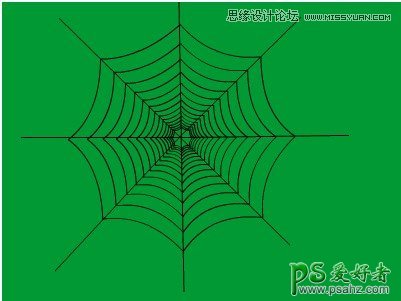 Flash基础教程：学习手工绘制一例漂亮逼真的蜘蛛网效果图。