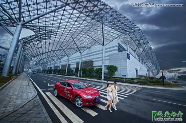 PS婚片后期教程：给建筑风景中外拍的婚纱照调出风光大片质感效果