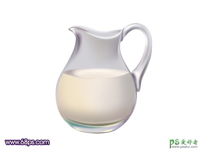 PS实例教程：制作一款质感的玻璃奶茶壶-精致的玻璃茶壶