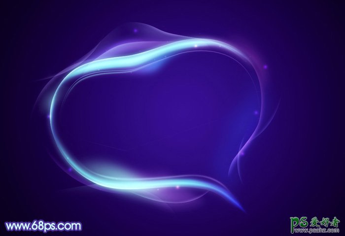 PS心形素材制作教程：设计一款梦幻的蓝紫色心形失量素材