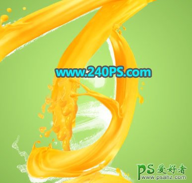 Photoshop设计清凉夏日果汁喷溅艺术字体，夏季果汁组成的艺术字
