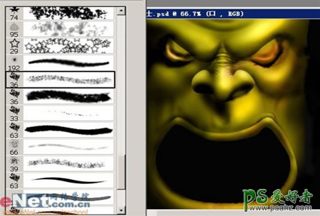 PS鼠绘教程：快速绘制游戏中的魔兽战士形象图片