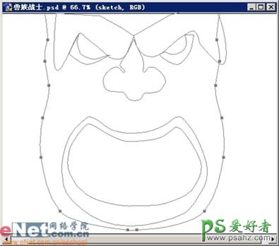 PS鼠绘教程：快速绘制游戏中的魔兽战士形象图片