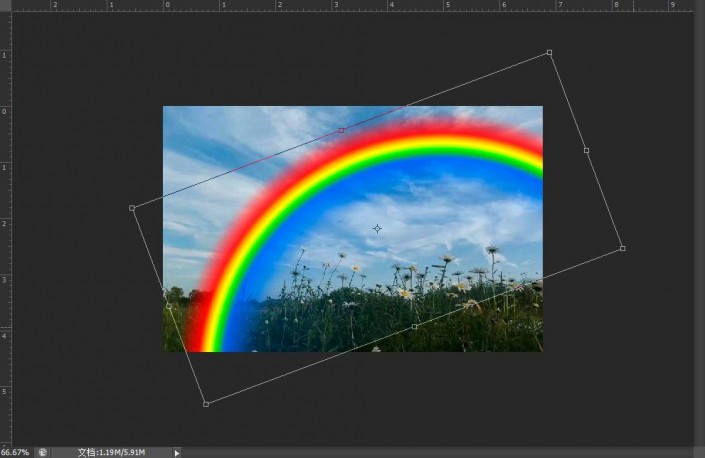 PS彩虹制作教程：学习用内置的彩虹渐变模板给风景照添加彩虹效果
