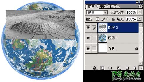 photoshop合成教程：创意打造一颗干枯的地球素材图片