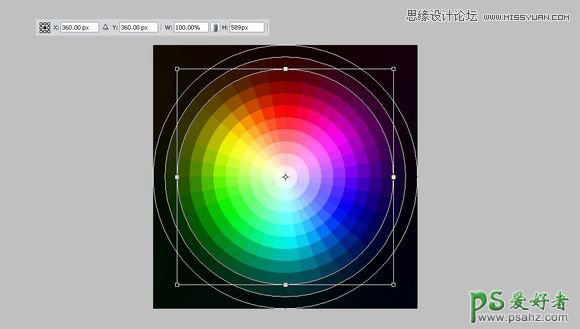 利用photoshop快速制作漂亮的色彩环配色表效果图，颜色图表制作