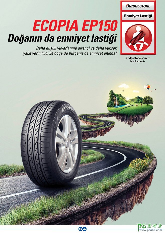 国外设计师震撼效果的各种轮胎广告，轮胎宣传海报，轮胎平面广告