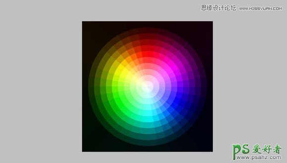 利用photoshop快速制作漂亮的色彩环配色表效果图，颜色图表制作