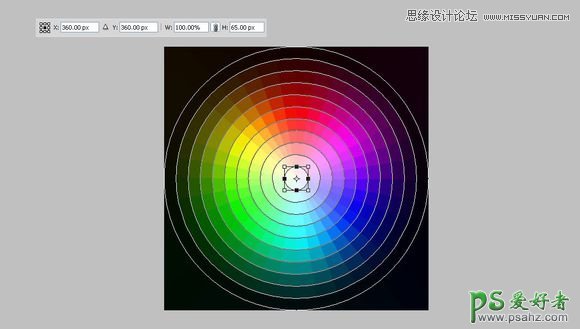 利用photoshop快速制作漂亮的色彩环配色表效果图，颜色图表制作