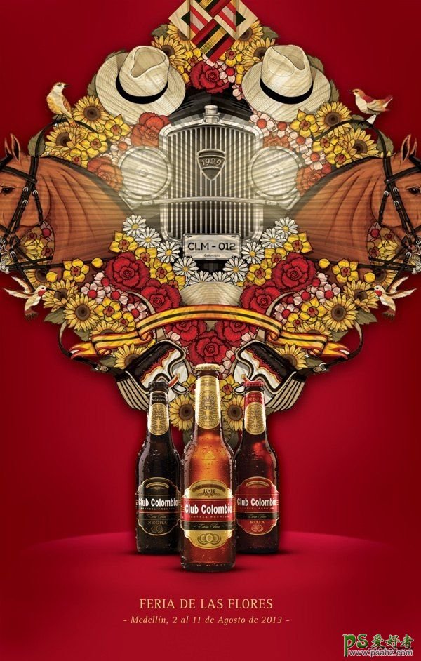 复古端庄风格的酒类海报设计作品，古罗马风格的酒类广告设计。