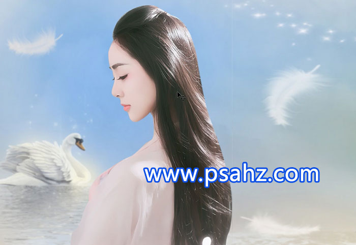 PS结合painter sai软件给古风美女照片制作成细腻的转手绘效果