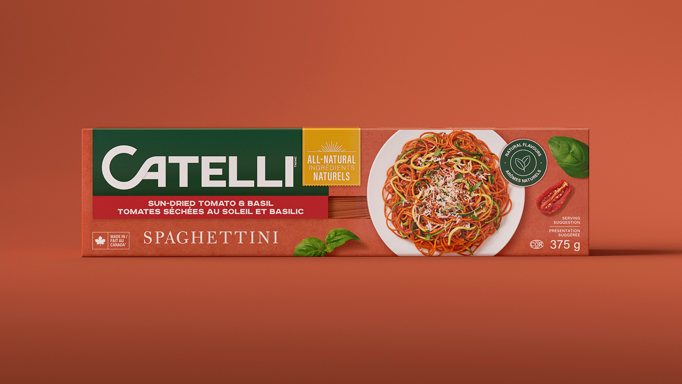 流行的意大利面品牌包装设计,有食欲的家用速食意大利面包装设计