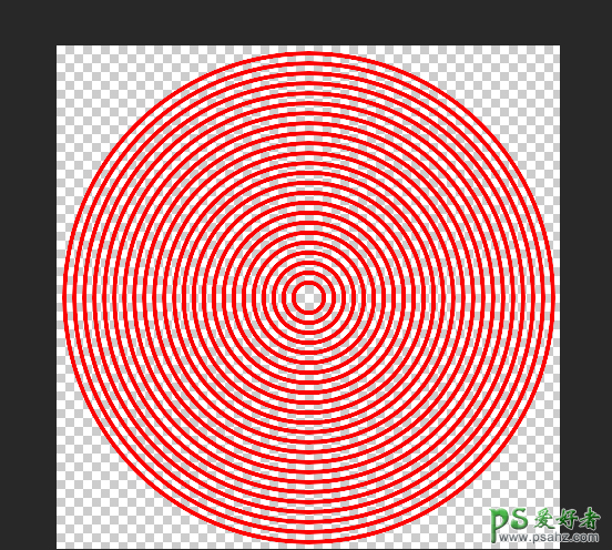 Photoshop手绘图型教程实例：简单绘制色彩漂亮的等距离同心圆图
