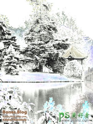photoshop制作非常漂亮的雪景风景画教程实例