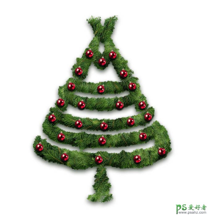photoshop制作挂满彩灯的圣诞树-圣诞树装饰素材