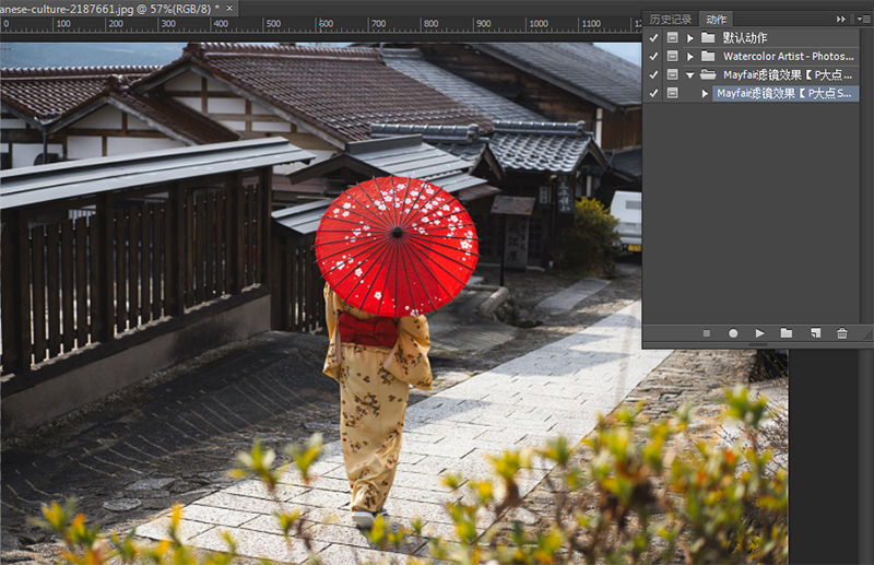利用Mayfair滤镜工具调出亚洲风情效果的风景照片