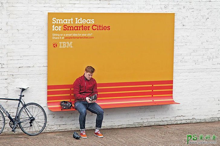 创意城市户外宣传广告作品，IBM Smarter Cities智慧城市户外广告
