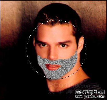 photoshop给美男子脸上加上淡淡的胡须的方法