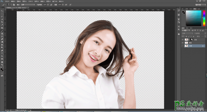 利用photoshop通道工具快速抠出美女人像头发丝，PS抠头发教程实