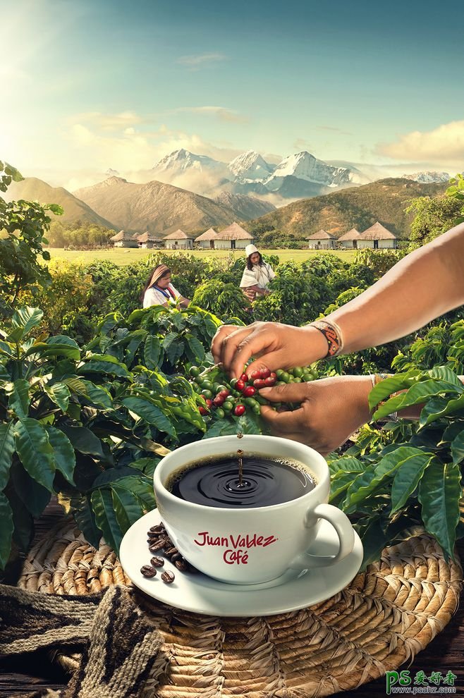 纯天然咖啡产品宣传海报，漂亮大气的原味咖啡海报图片欣赏。