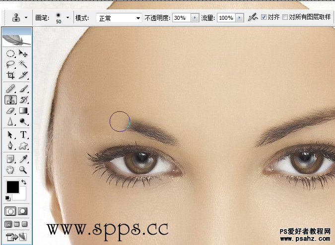 第二十六课：用ps给美女眼部换眉毛（眼部美容教程）