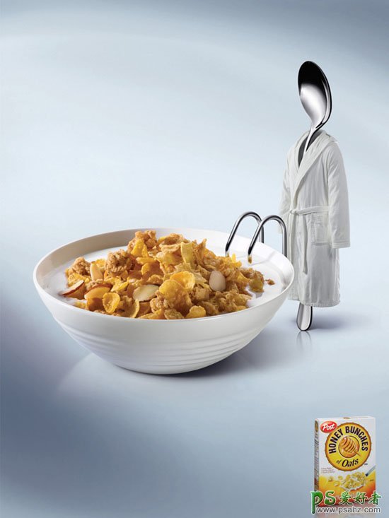 欣赏一组创意有趣的麦片食品广告作品，食品平面作品欣赏