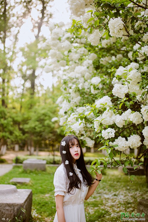 梦幻青春未成年少女花海写真集，唯美少女醉心花海自拍个人写真照