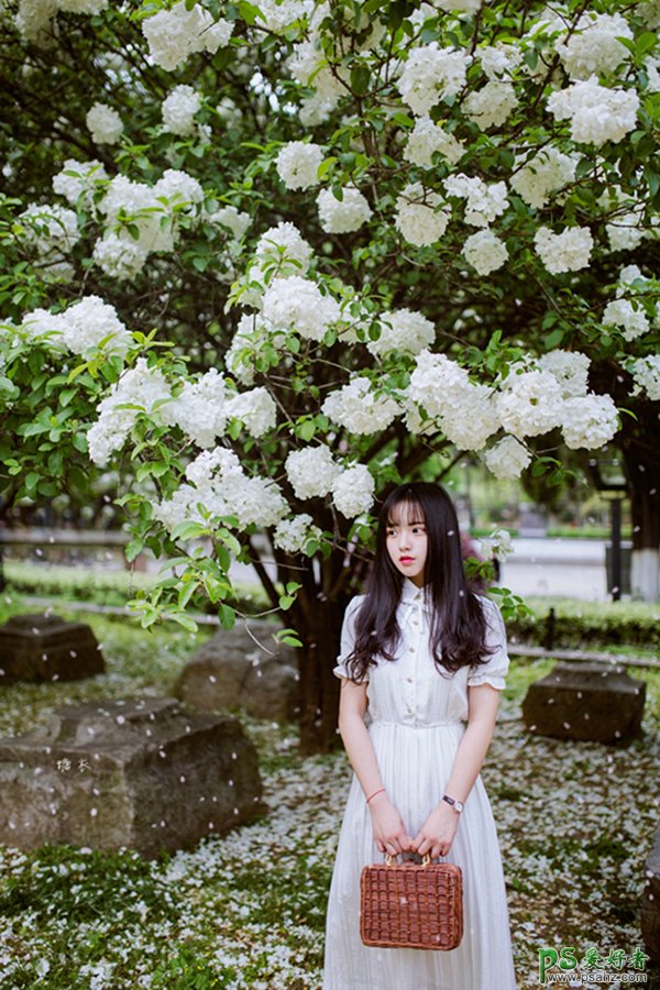 梦幻青春未成年少女花海写真集，唯美少女醉心花海自拍个人写真照