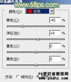 PS调色教程：给花坛边的清秀美女调出甜美的黄绿色