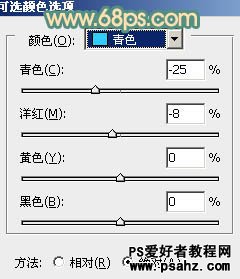 PS调色教程：给花坛边的清秀美女调出甜美的黄绿色