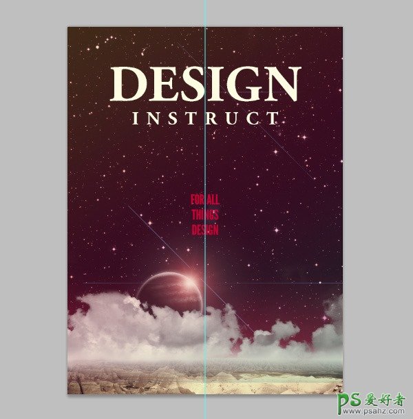 PS海报设计实例教程：打造大气的复古风格的行星景观海报