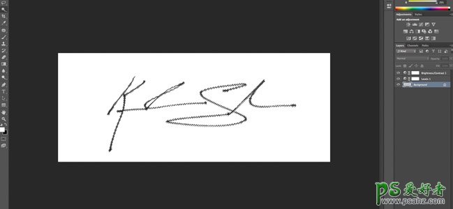 PS新手技巧教程：学习把手写个人签名制作成平面图像中的水印