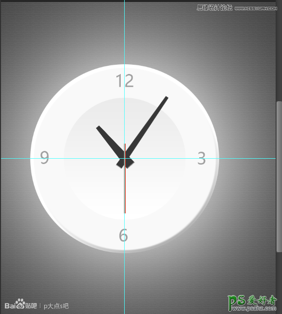 PS手绘失量图素材教程：绘制漂亮的盘子形状钟表失量图 钟表制作