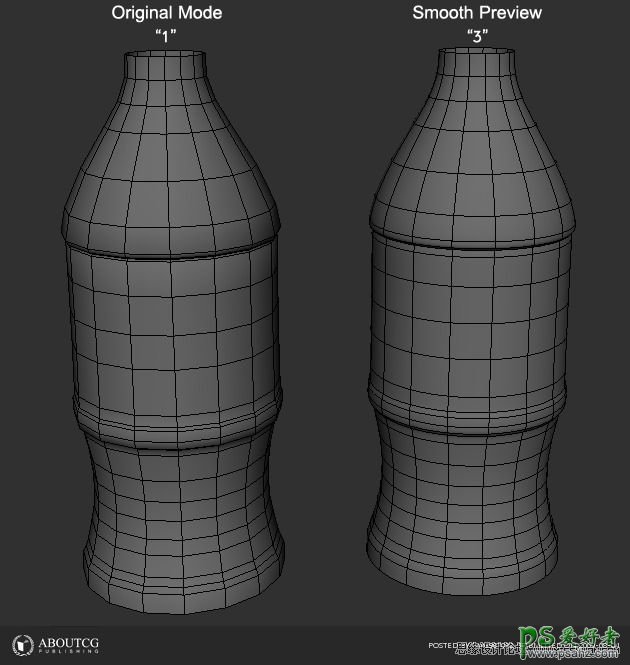 使用Maya软件来创建一个可口可乐的瓶子模型，逼真的可乐瓶子。
