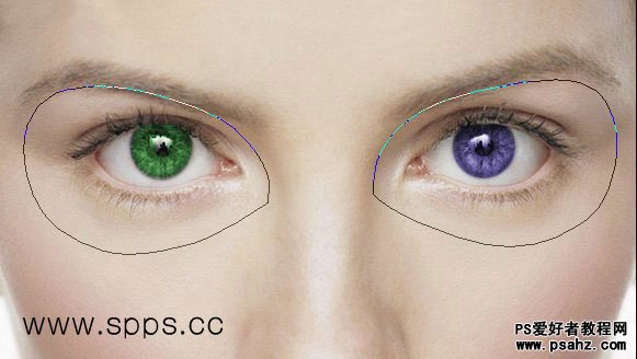 第二十三课：ps给美女画眼影的方法实例（眼部美容教程）