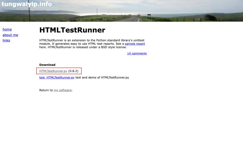 下载HTMLTestRunner链接