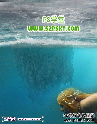 PS合成教程：打造海上古船下神秘的美人鱼游动场景特效