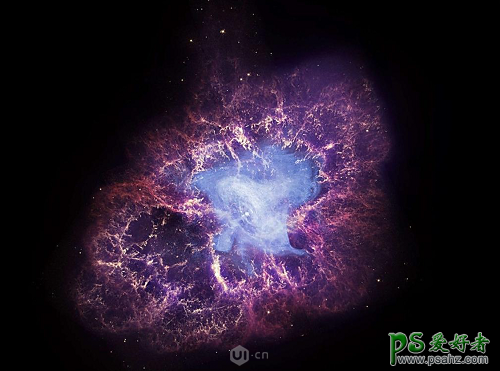 巧用photoshop3D工具快速制作宇宙空间绚丽的爆炸效果图。