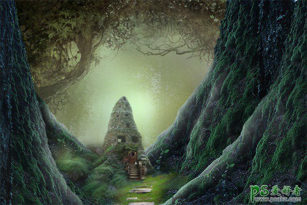 PS魔幻场景合成教程:打造森林深处童话世界里奇幻的精灵场景特效